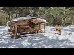 Record Snow Fall At The Cabin & Wood Stove Cooking