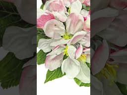 A close look at apple 'James Grieve' - Watercolor painting detail