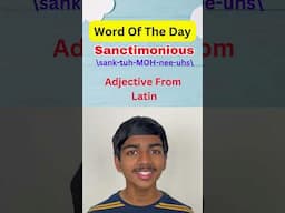 Word of the Day | Sanctimonious #learnanewwordtoday
