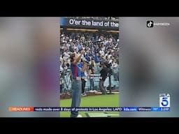 Singer performs in Spanish at Dodger Stadium amid ICE protest tension