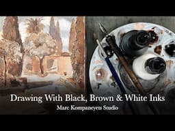 Drawing With Black, Brown & White Inks