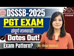 Dsssb pgt exam-2025 || Dsssb pgt tgt prt exams dsssb new vacancy DSSSB exam  #dsssb #tgtpgtexam