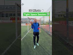 How To Train In A Tight Space #soccer #football #youtubeshorts