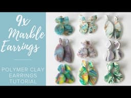 9x Marble Earrings |  Polymer Clay Easy Tutorial | Comparison & Ultimate Guide