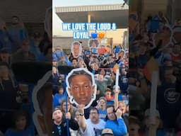 Thunder fans wait for the squad to return to OKC after winning Round 1 🙌 #okcthunder #nba