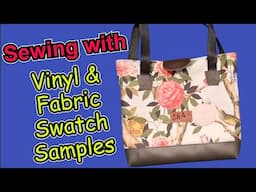 How to sew a handbag with fabric & vinyl swatch samples easy beginner upholstery fabric bag sewing