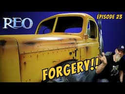 Patina Paint Job on the 1959 REO Gold Comet Car Hauler Truck