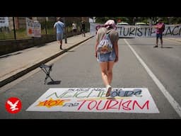 Live: Anti-tourism protesters rally in Barcelona