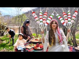 Cooking Spring Kabab in the Village | A Beautiful Spring Day in Rural