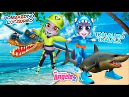 My talking Angela 2 | Italian Brainrot | Bombardino Cocodrilo VS Tralalero tralala | Cosplay