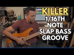 16th Note Slap Groove – Can You Play This? (Free TAB & Drum Loop)