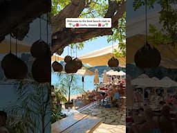 Best Beach Club in CORFU, GREECE🐚🌺😍 #travel #corfu #greekislands