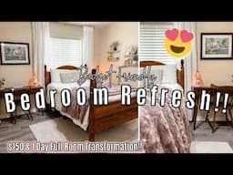 BEDROOM MAKEOVER ON A BUDGET :: $150 Bedroom Transformation 2025
