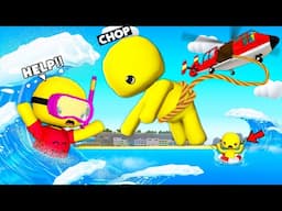 WOBBLY LIFE RESCUING NOOB CIVILIANS FROM TSUNAMI WITH CHOP