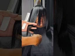 #Haircut in #Bangs. #FaceFraming on #Silkpress