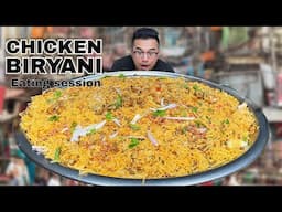 CHICKEN BIRYANI - INDIAN FOOD EATING SESSION