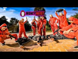 MONEY HEIST Escaping POLICE IN REAL FILE  ( bella ciao remix ) live video action
