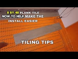 Ditra Heat and wood look Plank Tile Master Bath install. Part 12