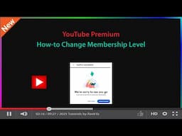 How-to Change YouTube Premium Membership Level