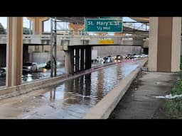 Lower level of I-35 closed due to flooding after storms in San Antonio