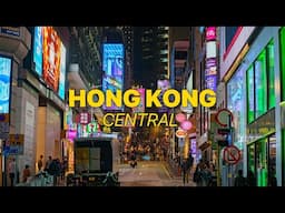 Hong Kong Night Streets: From Central to Lan Kwai Fong | 4K HDR Night Walk