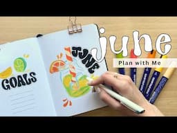 PLAN WITH ME | June Bullet Journal Setup 🍋 | ft. MSBLUE