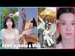 Mitsuisen☘️ASMR Makeup Tutorial & Skincare Routines✨Satisfying skincare asmr🍃Cute Couple Vlog🌿449