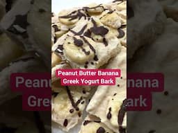 Peanut Butter Banana Greek Yogurt Bark #healthyrecipes #healthysnacks #snackideas