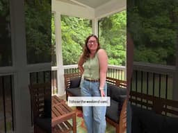 Her reaction at the end 🥹 #knitting #summerknitting