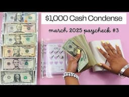 MARCH NO. 3 CASH STUFFING OF 2025 | Paycheck Cash Stuffing | CASH CONDENSE | Savings Challenges