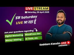 Saddam Kassim Live Session - I am coming LIVE - Ask your Questions
