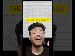 IPL 2025 - CSK can still qualify according to this ? 😁 ft. CSKvsRCB #ipl2025 #ipl #csk #rcb #mi
