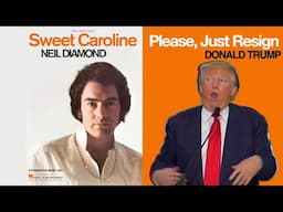 Sweet Caroline for Donald Trump! Please Just Resign. SING ALONG Protest song!