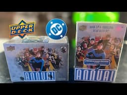 Upper Deck DC annual trading cards blaster box unboxing
