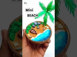 coconut shell se miniature beach 😱 #diy #craft #art #miniature #artandcraft
