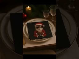 How to Pronounce And A Black Santa Napkin