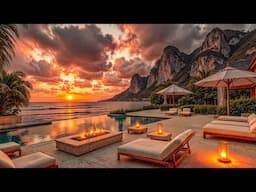 Golden Hour Jazz Music – Smooth Bossa Nova In A Luxury Oceanfront Poolside Setting