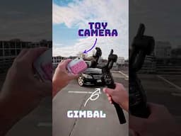 Filming a car with a toy cam?! 😮Gimbal magic. #gimbalstabilizer #zhiyun #smooth5s #carphotography