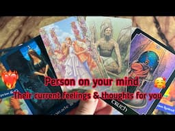 Person on your mind: Their current feelings & thoughts for you💞Hindi tarot card reading