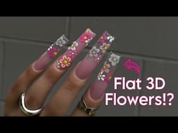 Encapsulated 3D Acrylic Flowers | Pink Flower Nail Art + Acrylic Application
