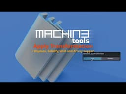 MACHIN3tools 1.12 - Apply Scale or Rotation (and compensate Modifiers)