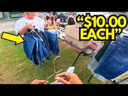 Flea Market Vendor Brings A Stack Of Y2k Jeans!