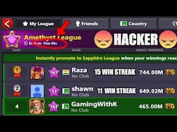 2 Hackers Joined My League! Can I Still Win? 15 Win Streak vs Me - 8 Ball Pool GamingWithK