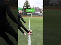 Low Driven Pass Tutorial ✅⚽️ #soccer #football #youtubeshorts