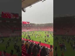 Wild pitch invasion caught on camera ⚽️😱 #pitchinvasion #footballcrazy #shorts #stadiumchaos