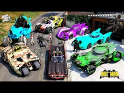 GTA 5 - Stealing Batman All Vehicles With Joker | Franklin Becomes Joker | (Real Life Cars #305)