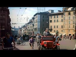 Streets of Italy After WWII – Rare 1940s Color [60fps, Remastered] w/sound design Added