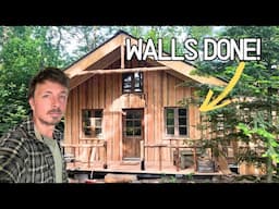 Transforming My Tiny Build Into A Rustic Cabin | Installing Sustainable Sidings For My Tiny Home