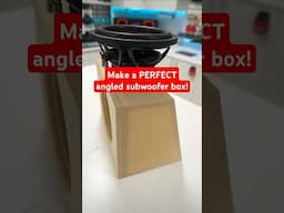 Make a PERFECT wedge subwoofer enclosure box with THESE TIPS!