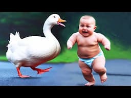 Cutest and Funniest Babies Meeting Animals For The First Time 🐥 🐥🐥 II Cool Peachy
